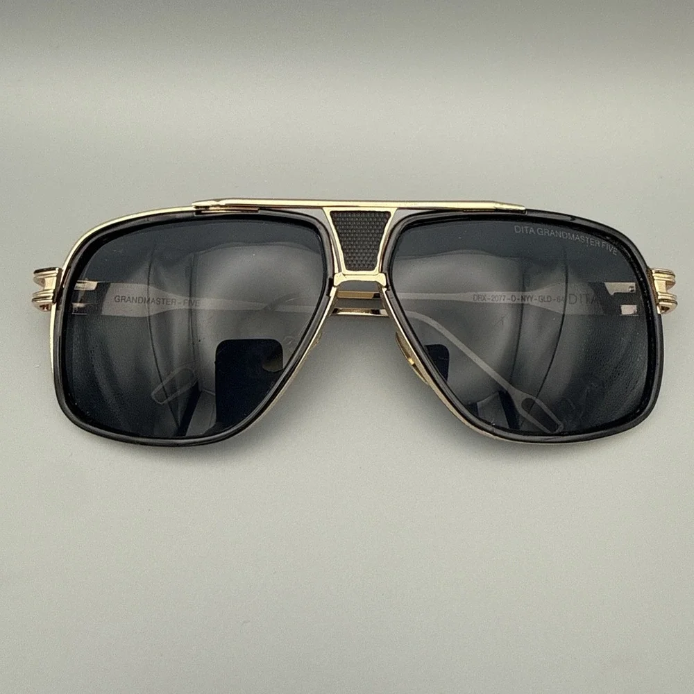 DITA GRANDMASTER-FIVE DRX-2077 64mm  Sunglasses Gold Black Frame Black Gradient